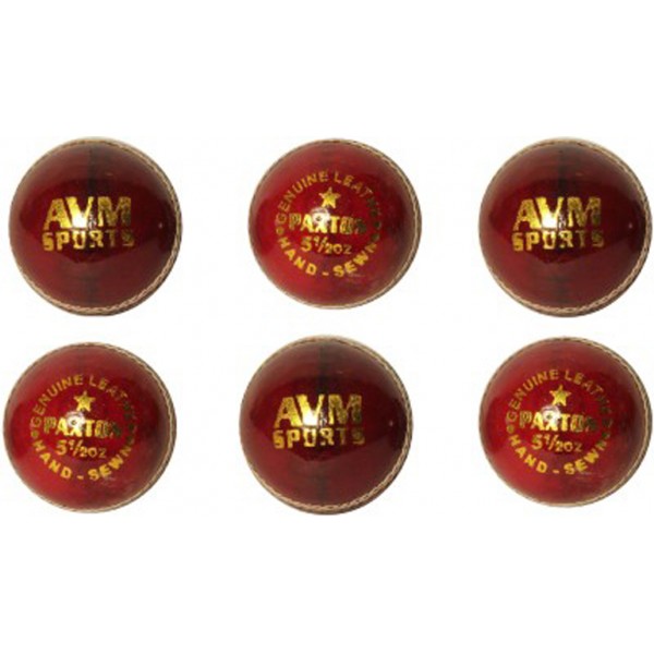 AVM Paxton Red Cricket Ball (Pack of 6)